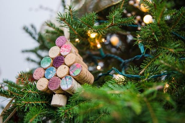 Wine Cork Christmas Ornament